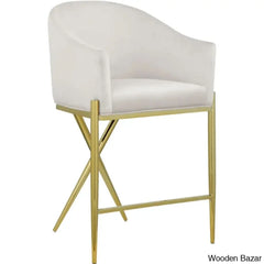 Nikoz Upholstered 26.5’’ Counter And Bar Stool With Metal Frame