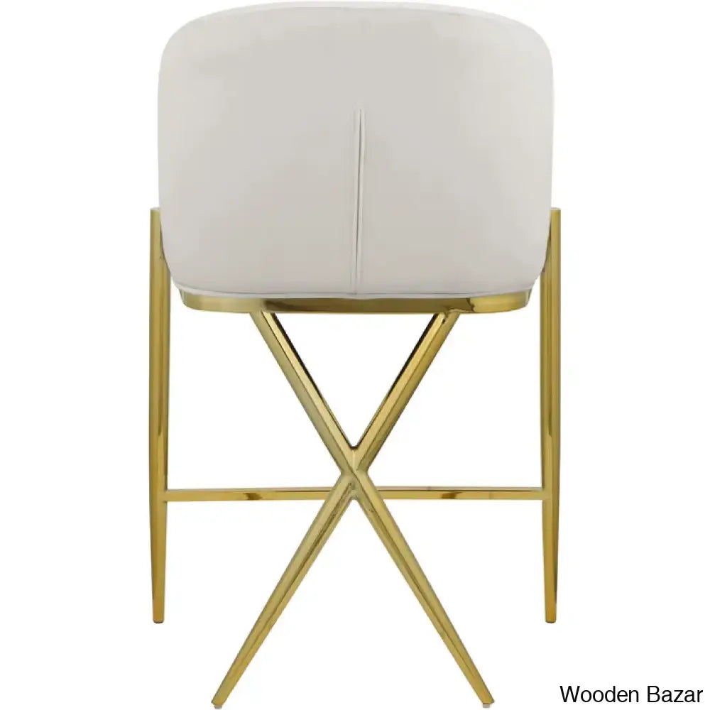 Nikoz Upholstered 26.5’’ Counter And Bar Stool With Metal Frame