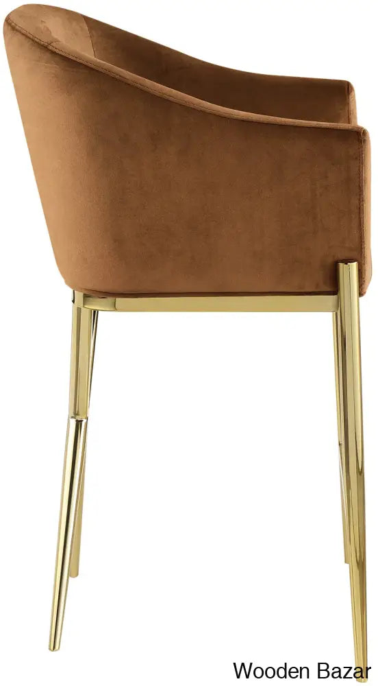 Nikoz Upholstered 26.5’’ Counter And Bar Stool With Metal Frame