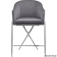 Nikoz Upholstered 26.5’’ Counter And Bar Stool With Metal Frame