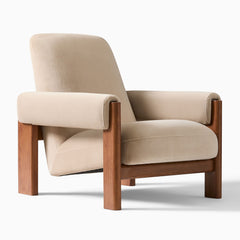 Qazz Upholstered Chair - Wooden bazar