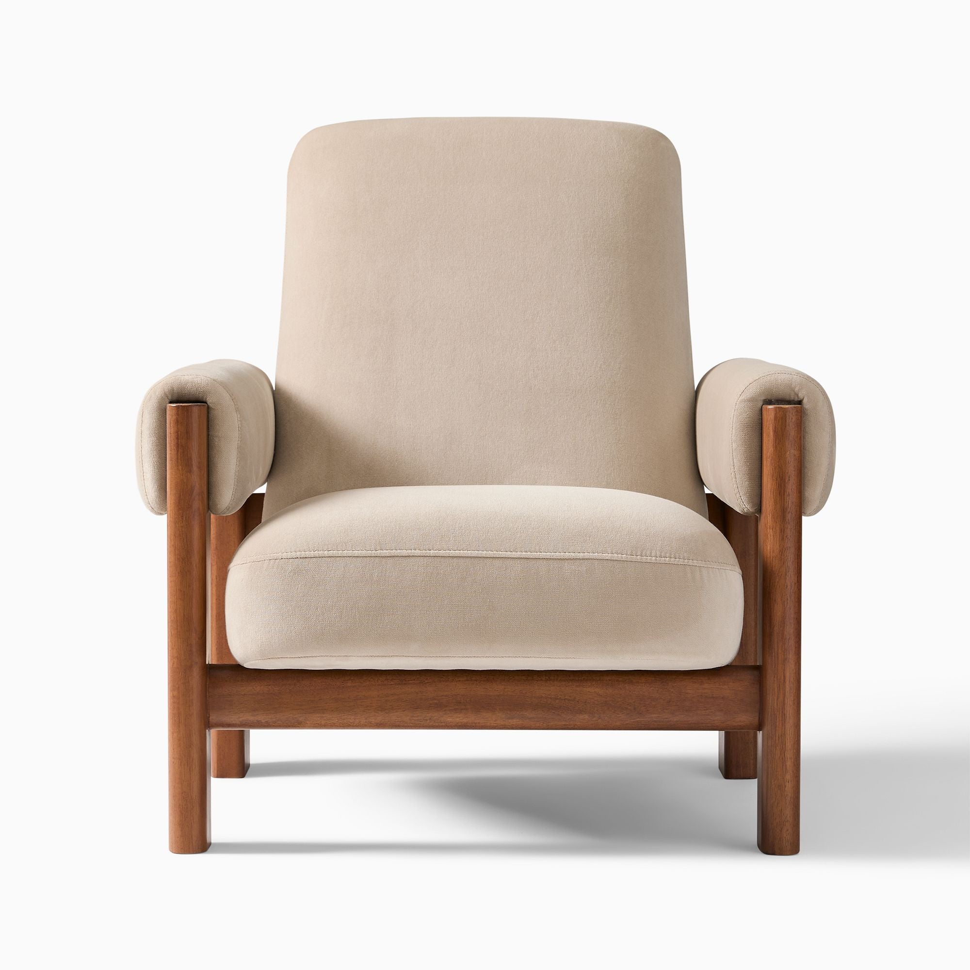 Qazz Upholstered Chair - Wooden bazar