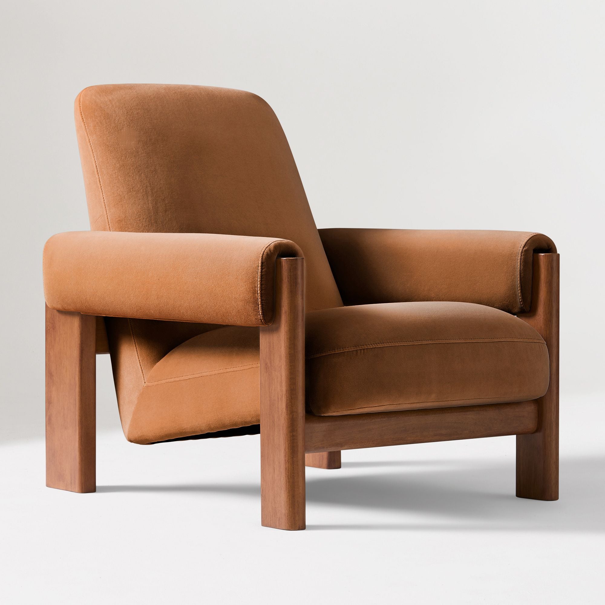 Qazz Upholstered Chair - Wooden bazar