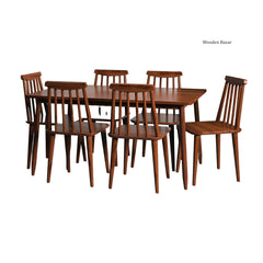 Stylish 6 Seater Dining Table Set With Chair - Wooden Bazar