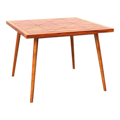 Vihaan 4-Seater Dining Table Set Natural Teak Wood - Wooden Bazar
