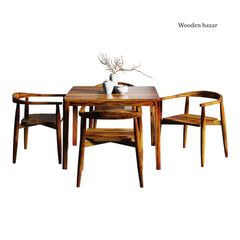 Aroma Four-seater dining table set made of Teak wood with chairs