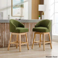Nivellesx Swivel Upholstered 28.35’’ Counter Stool (Set Of 2)