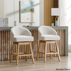 Nivellesx Swivel Upholstered 28.35’’ Counter Stool (Set Of 2)