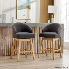Nivellesx Swivel Upholstered 28.35’’ Counter Stool (Set Of 2)