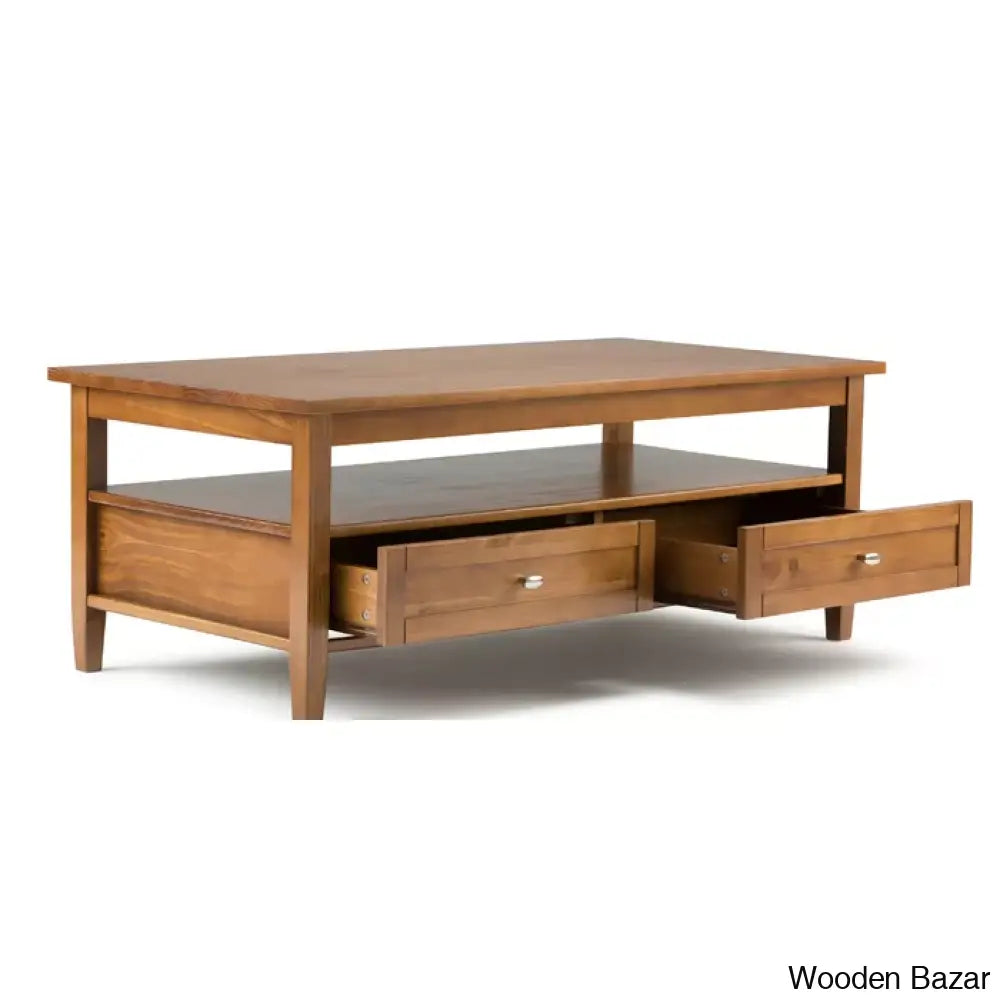 Nortonville Teak Wood Coffee And Center Table