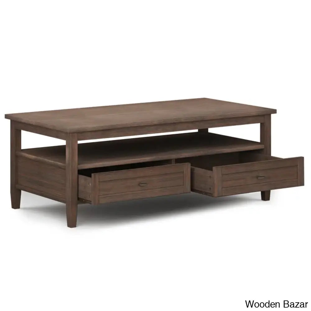 Nortonville Teak Wood Coffee And Center Table