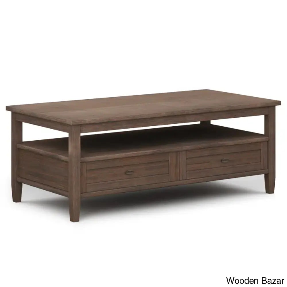 Nortonville Teak Wood Coffee And Center Table