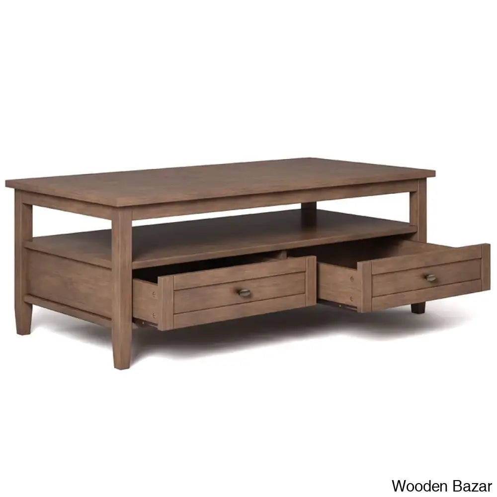 Nortonville Teak Wood Coffee And Center Table