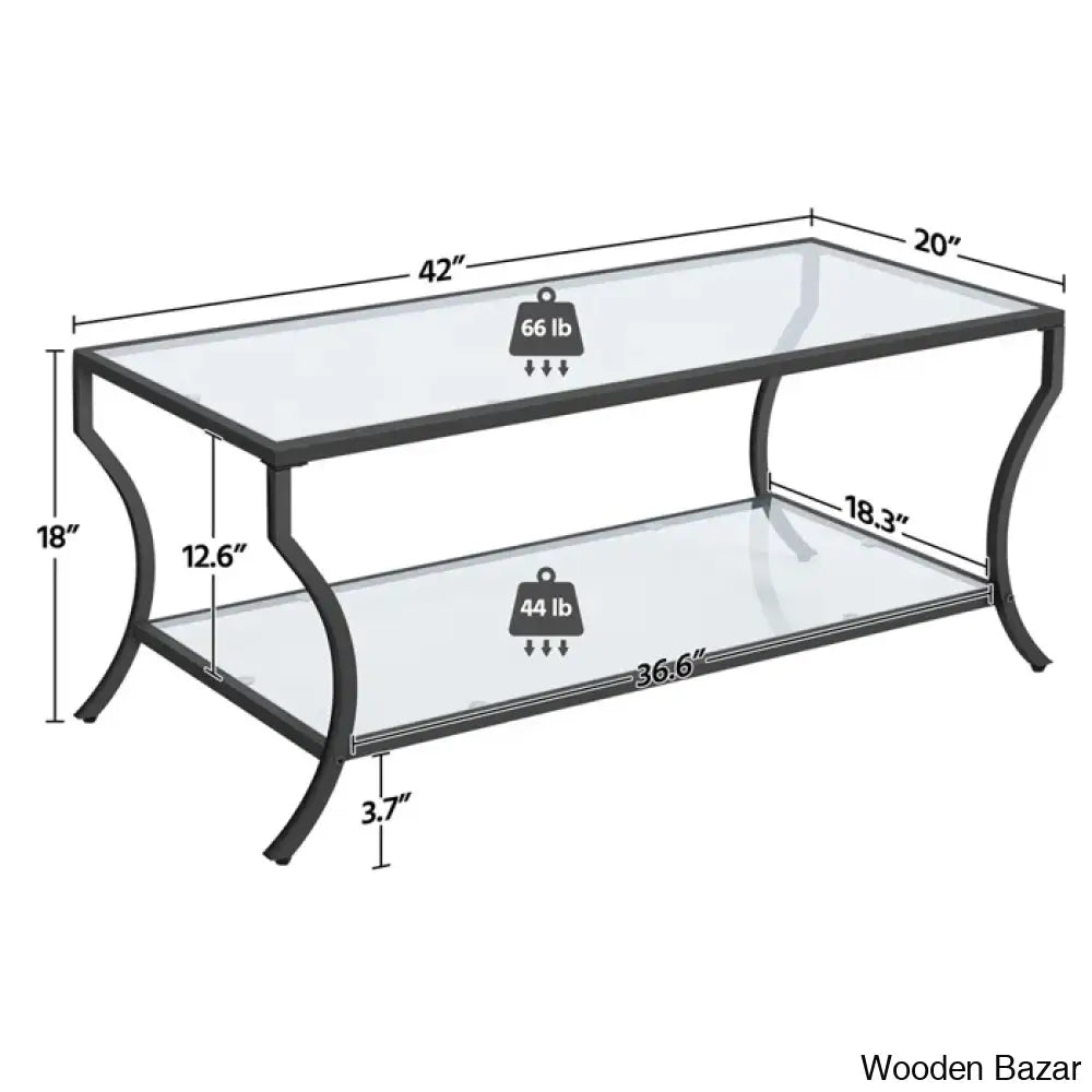 Norywalk Glass Top Coffee And Center Table