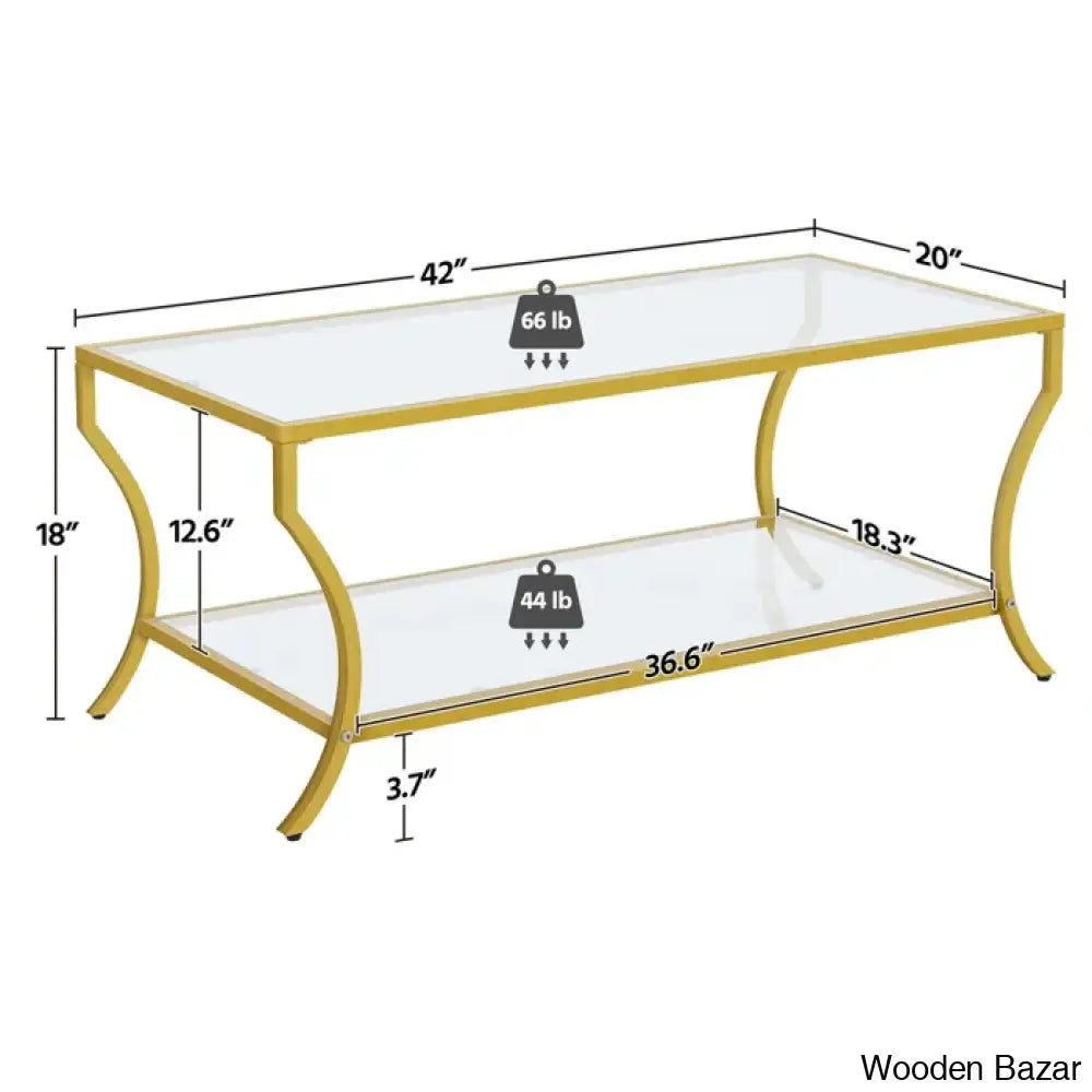 Norywalk Glass Top Coffee And Center Table