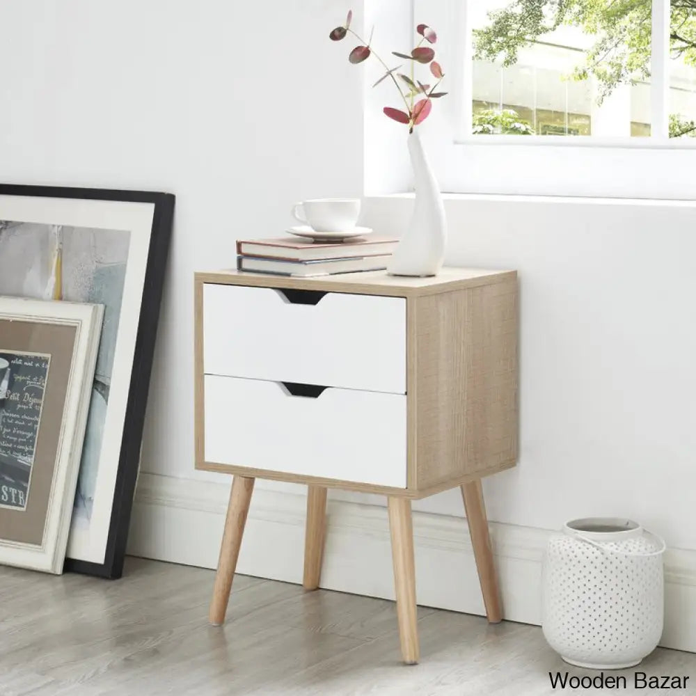 Bedside Table - Wooden Bazar