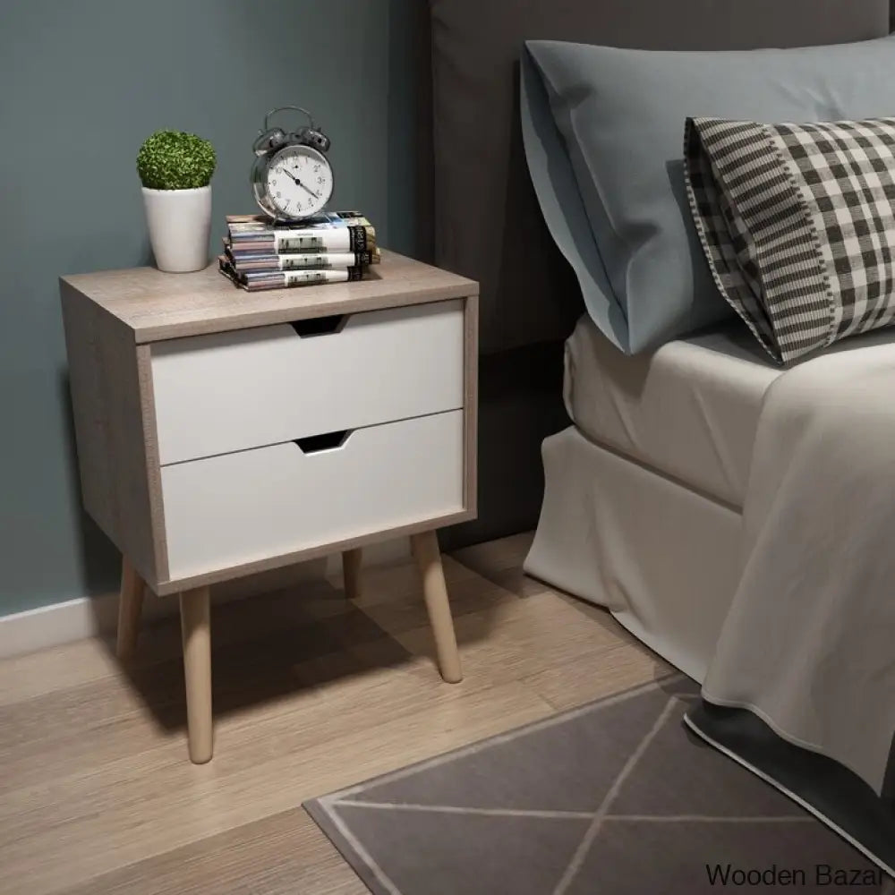 Bedside Table - Wooden Bazar