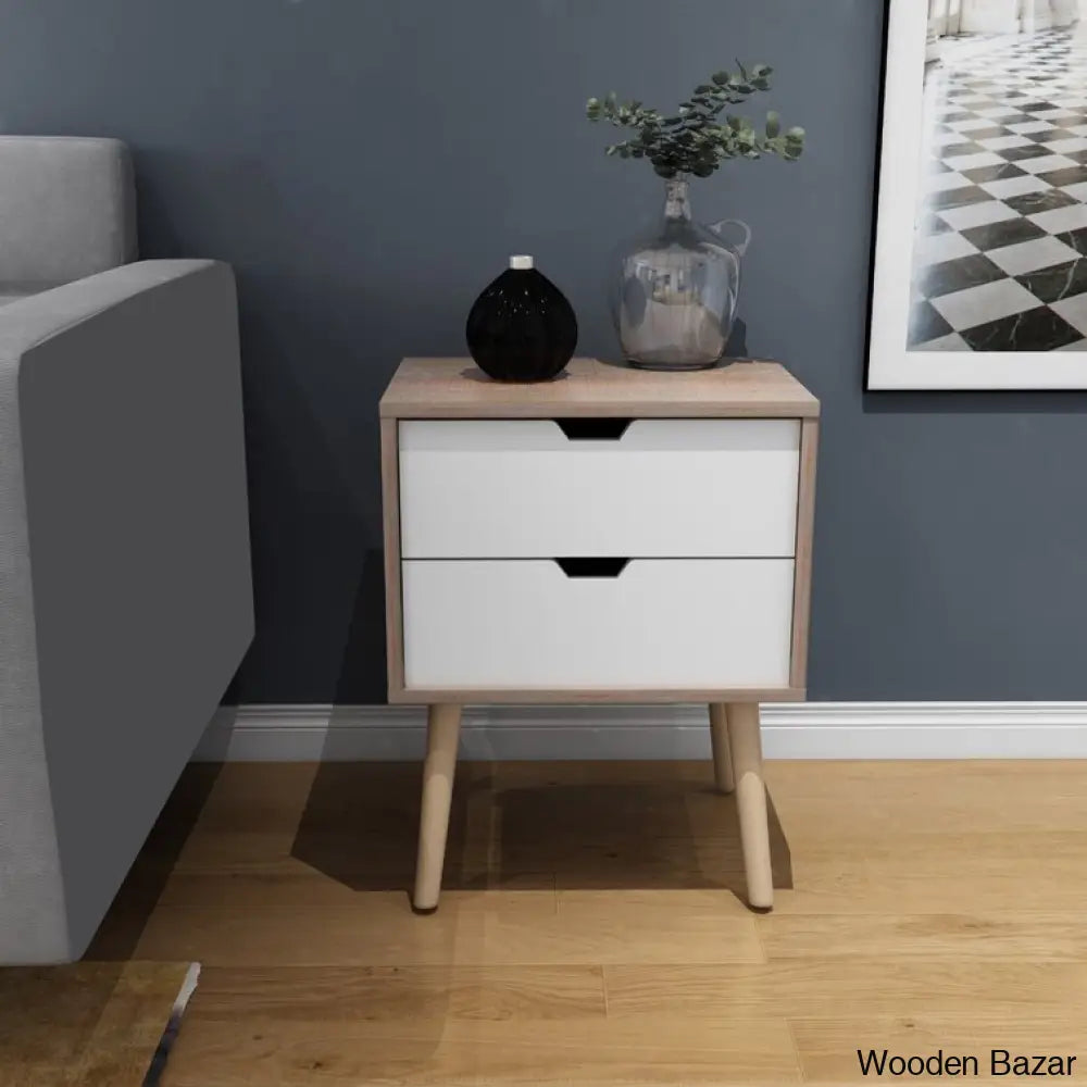 Bedside Table - Wooden Bazar