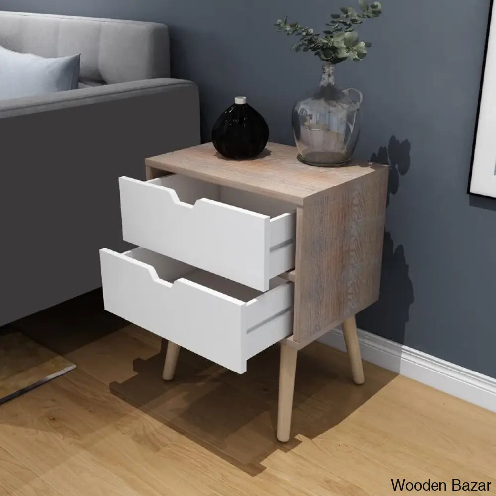 Bedside Table - Wooden Bazar