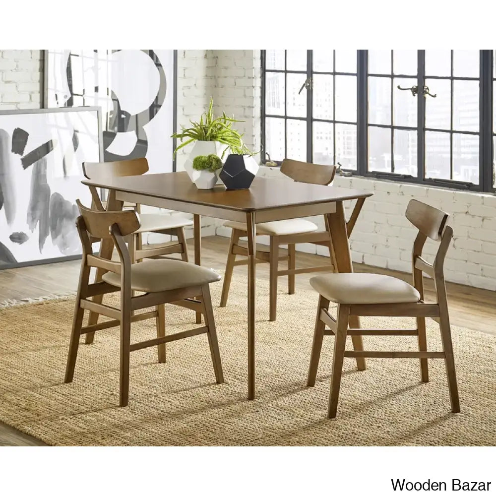 Obern Latest 4 Seater Dining Table Set - Wooden Bazar