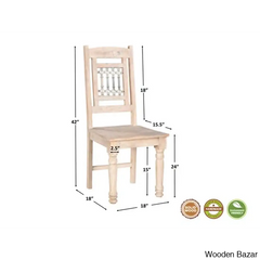 Oberon New 4 Seater Solid Wood Dining Set