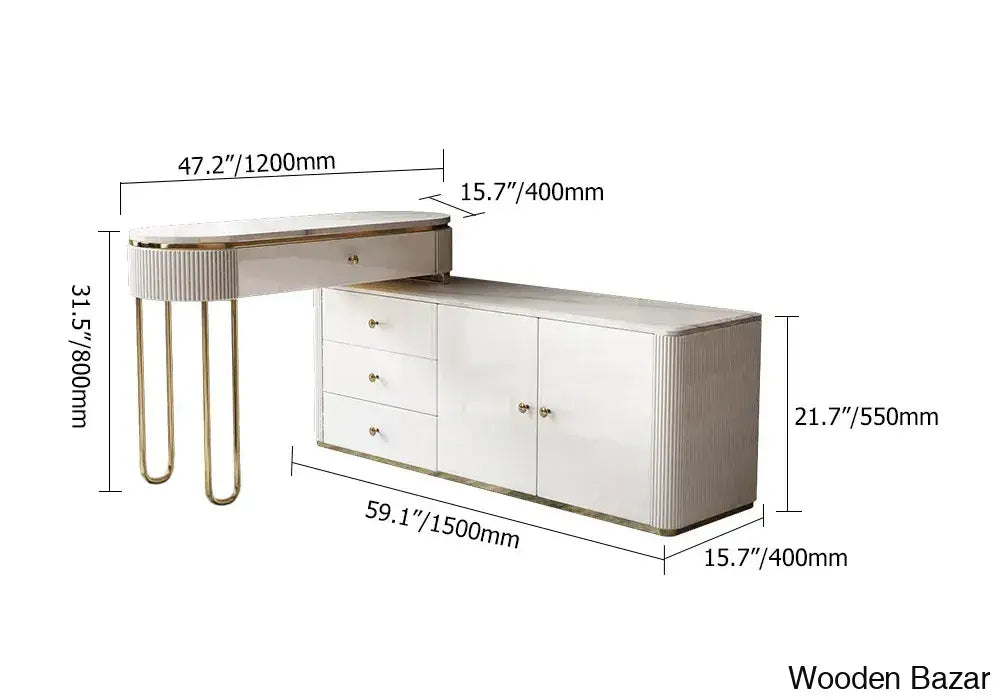 Dressing Table with cabinet-2