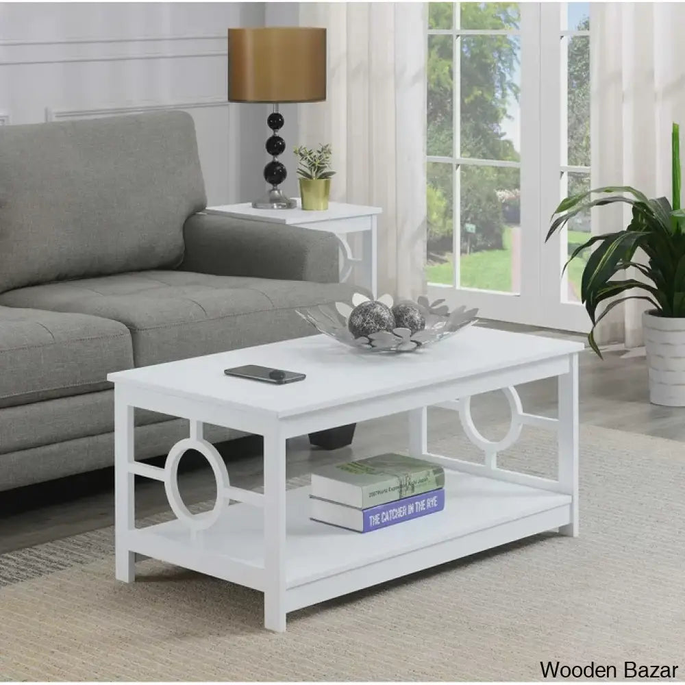 Odalias Coffee And Center Table White