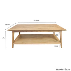 Offermany Solid Acacia Coffee And Center Table