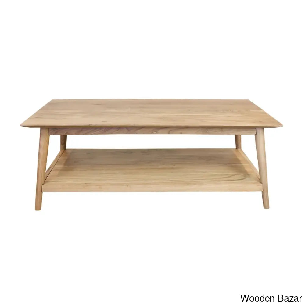 Offermany Solid Acacia Coffee And Center Table