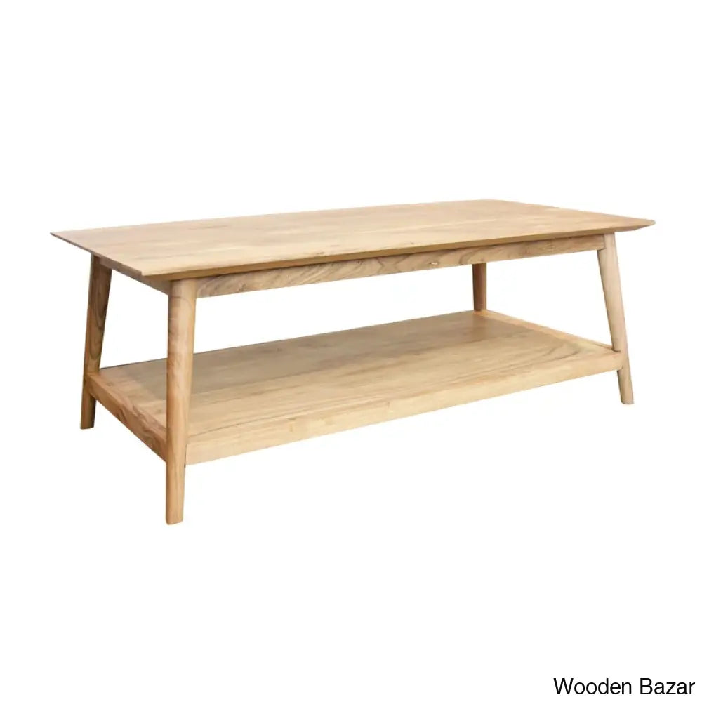 Offermany Solid Acacia Coffee And Center Table