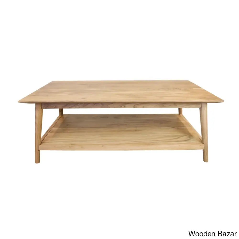 Offermany Solid Acacia Coffee And Center Table