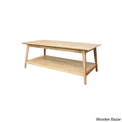 Offermany Solid Acacia Coffee And Center Table