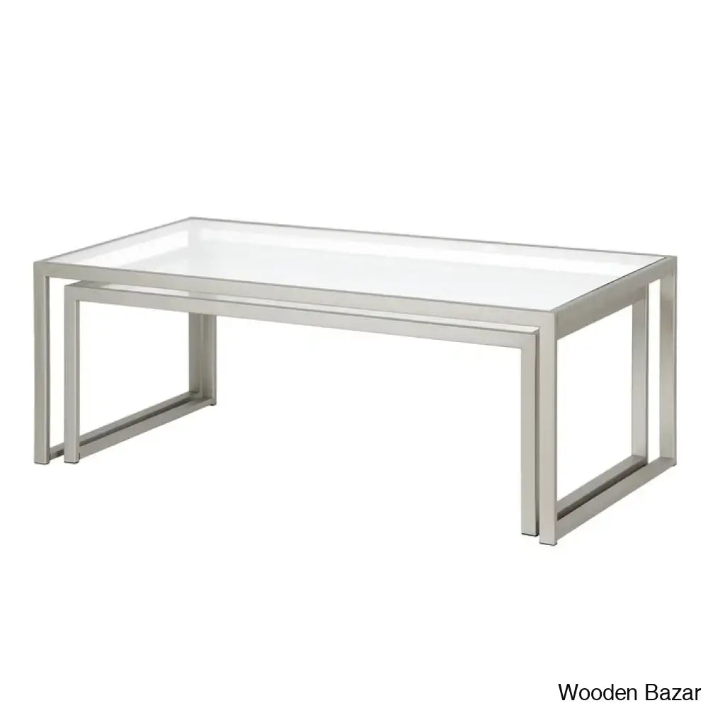 Ogradyl Glass Top Nesting Coffee And Center Table