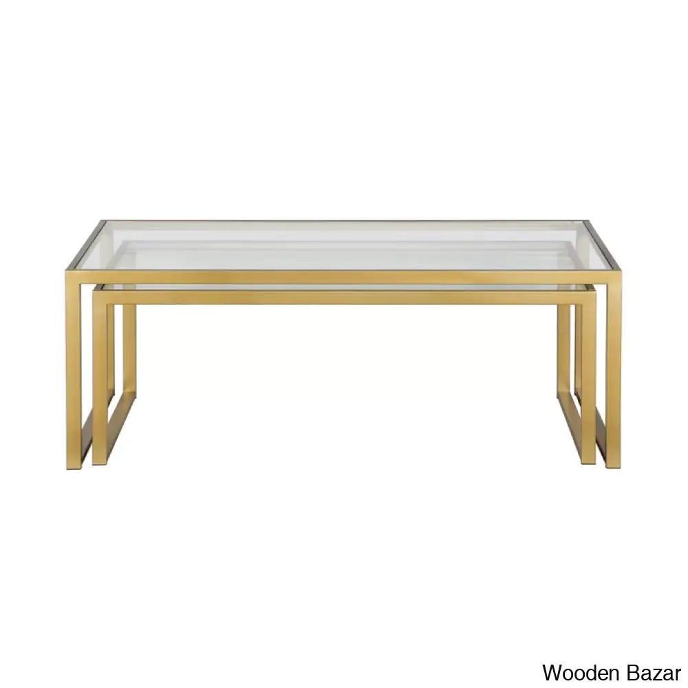 Ogradyl Glass Top Nesting Coffee And Center Table