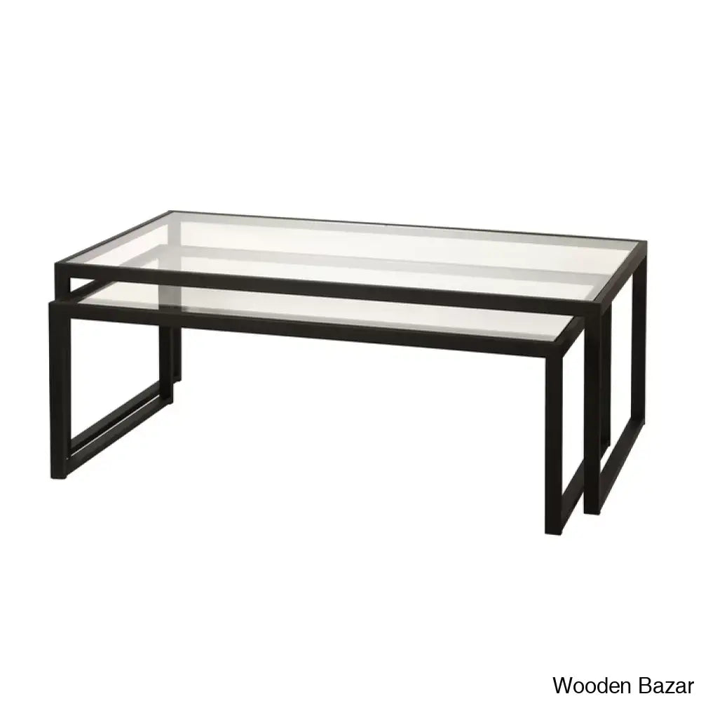 Ogradyl Glass Top Nesting Coffee And Center Table