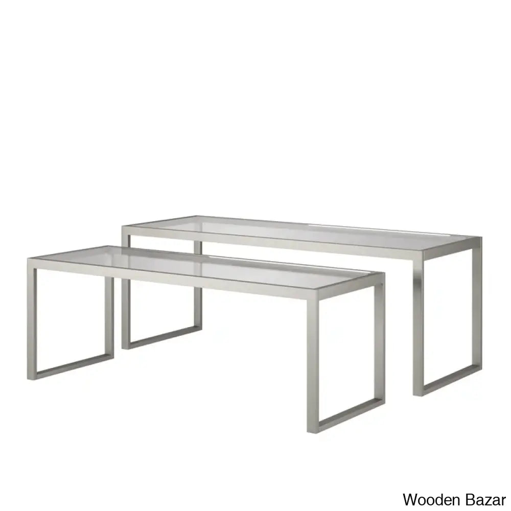 Ogradyl Glass Top Nesting Coffee And Center Table