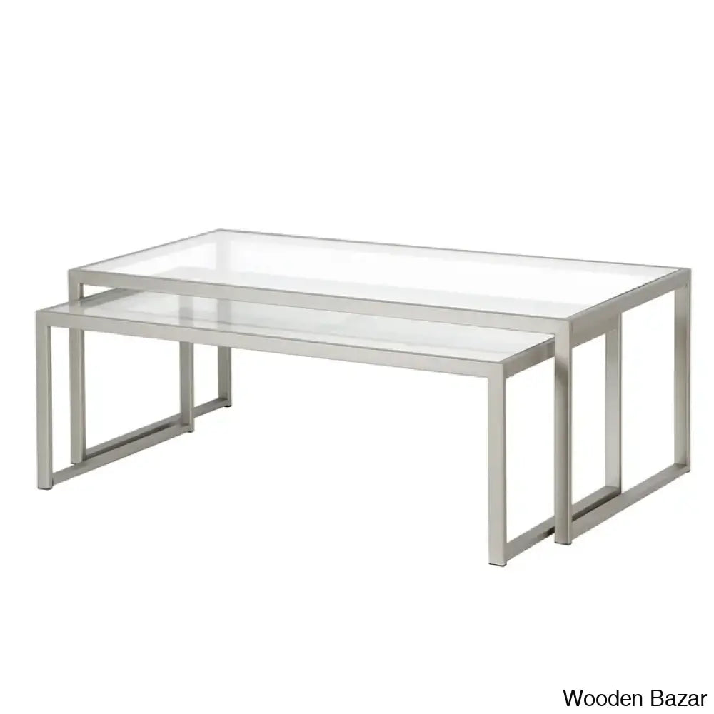 Ogradyl Glass Top Nesting Coffee And Center Table