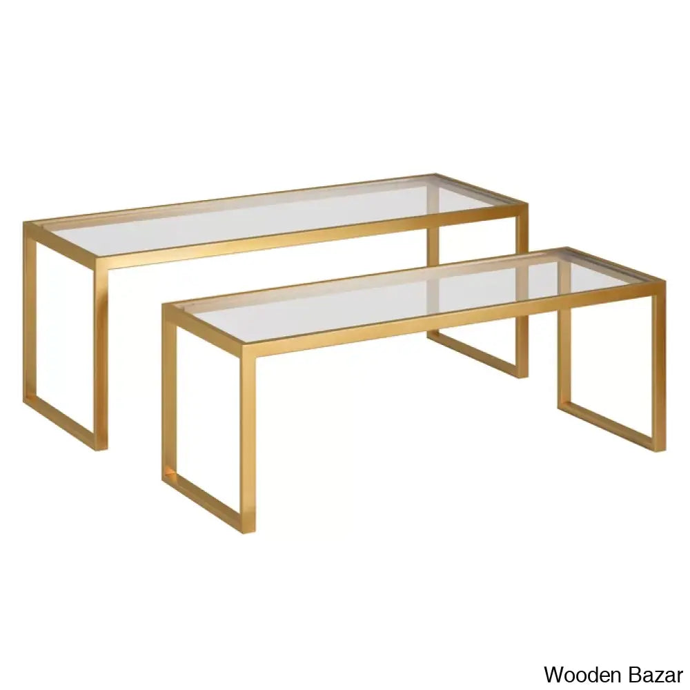 Ogradyl Glass Top Nesting Coffee And Center Table