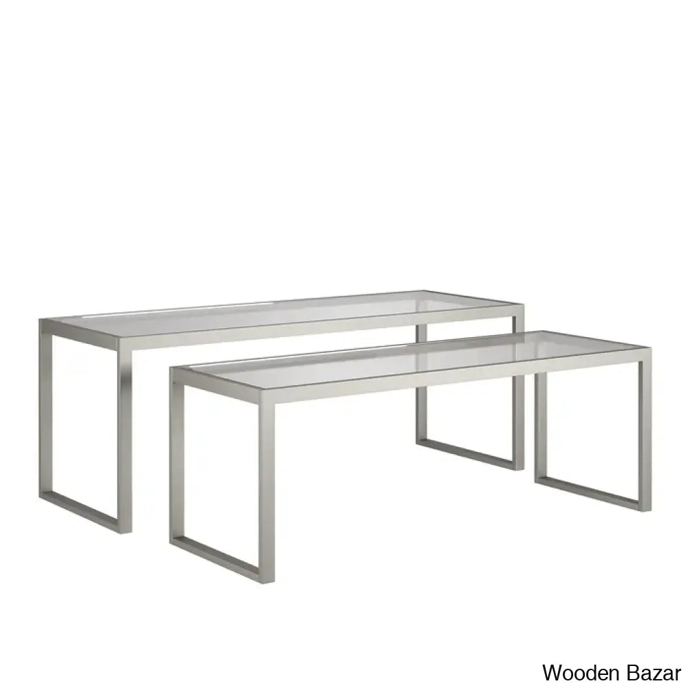 Ogradyl Glass Top Nesting Coffee And Center Table