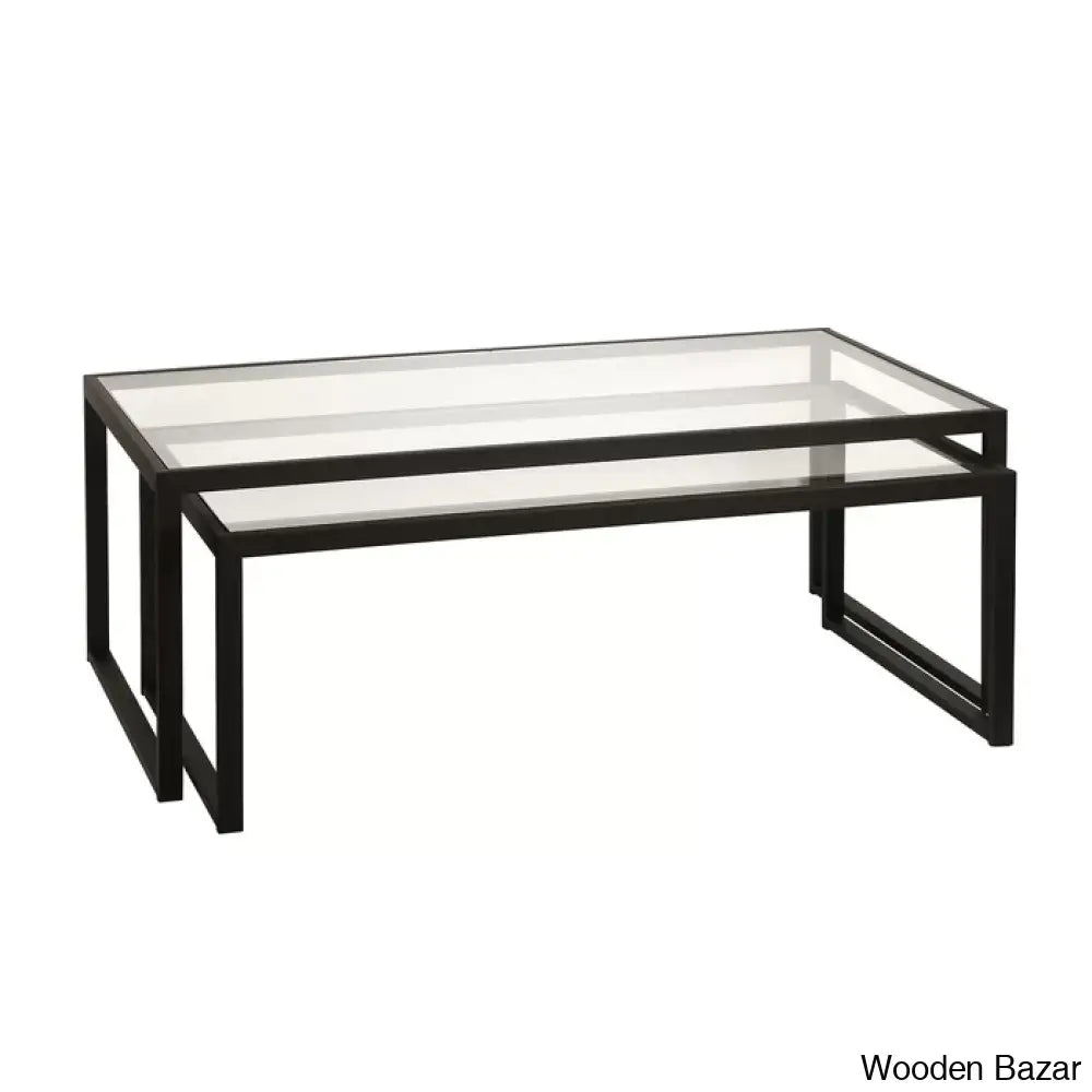 Ogradyl Glass Top Nesting Coffee And Center Table