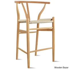 Olien Swivel Counter And Bar Height Stool Farmhouse With Y Back Light Woven Wood Kitchen Fully