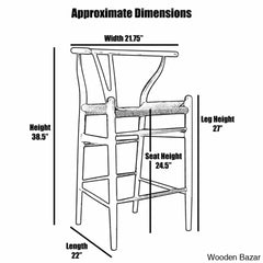 Olien Swivel Counter And Bar Height Stool Farmhouse With Y Back Light Woven Wood Kitchen Fully