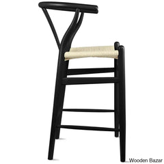 Olien Swivel Counter And Bar Height Stool Farmhouse With Y Back Light Woven Wood Kitchen Fully