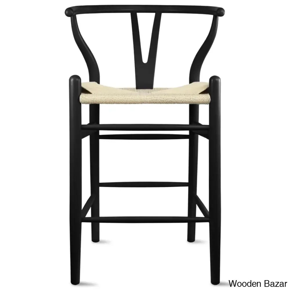 Olien Swivel Counter And Bar Height Stool Farmhouse With Y Back Light Woven Wood Kitchen Fully