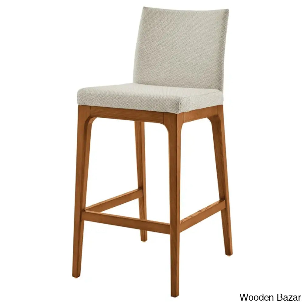 Olier Swivel Upholstered Counter And Bar Stool With Solid Wood Frame (Set Of 2)