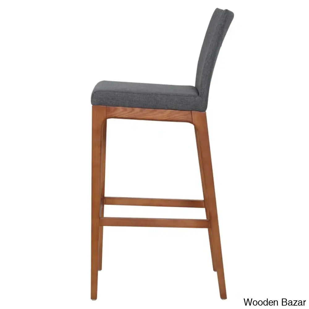 Olier Swivel Upholstered Counter And Bar Stool With Solid Wood Frame (Set Of 2)