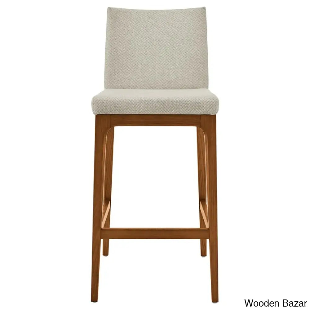 Olier Swivel Upholstered Counter And Bar Stool With Solid Wood Frame (Set Of 2)