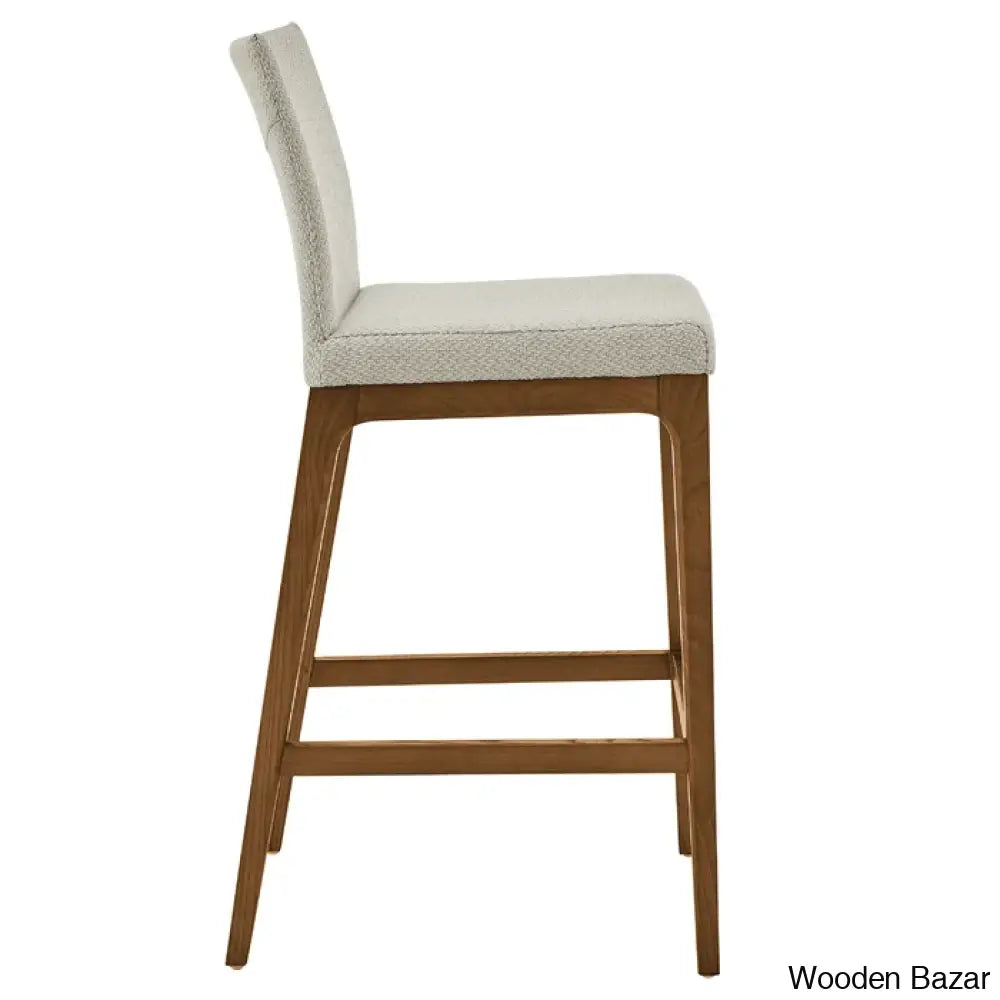 Olier Swivel Upholstered Counter And Bar Stool With Solid Wood Frame (Set Of 2)