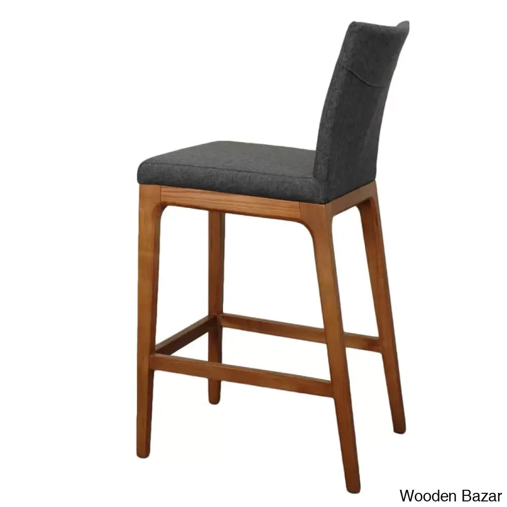 Olier Swivel Upholstered Counter And Bar Stool With Solid Wood Frame (Set Of 2)