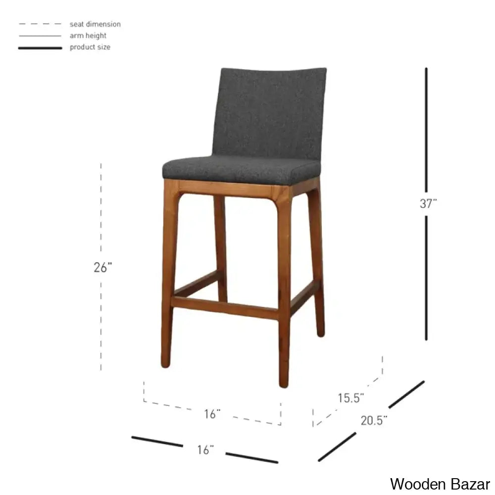 Olier Swivel Upholstered Counter And Bar Stool With Solid Wood Frame (Set Of 2)